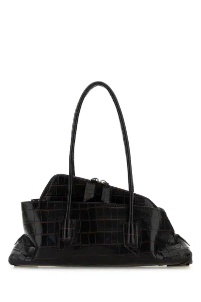 Attico Dark Brown Leather Small La Passeggiata Handbag