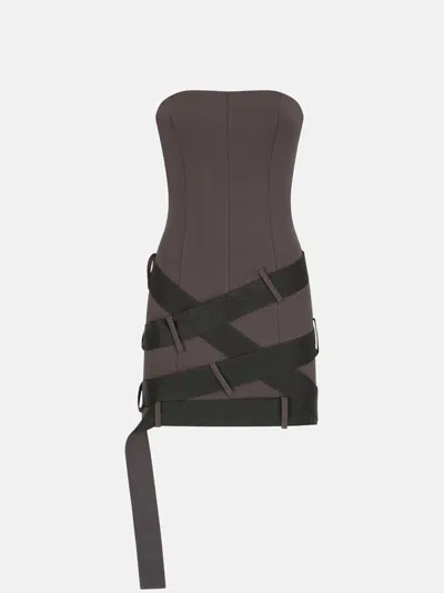 Attico Dark Brown Mini Dress