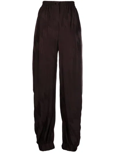 Attico Dark Brown Monogram Pants For Women