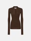 Attico Dark Brown Sweater In Dark Brown