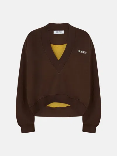 ATTICO DARK BROWN SWEATSHIRT