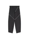 Attico Womens Dark Grey Zip-fastening Balloon-leg Cotton-blend Trousers In Gray