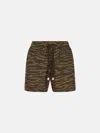 Attico Dark Green And Dark Brown Short Pant