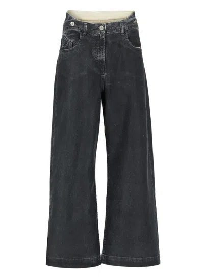ATTICO DARK GREY COTTON JEANS