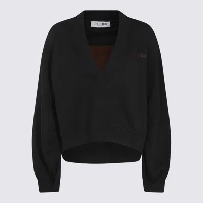 ATTICO DARK GREY COTTON SWEATSHIRT