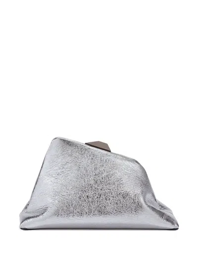 Attico Day Off Clutch Bag In Silber