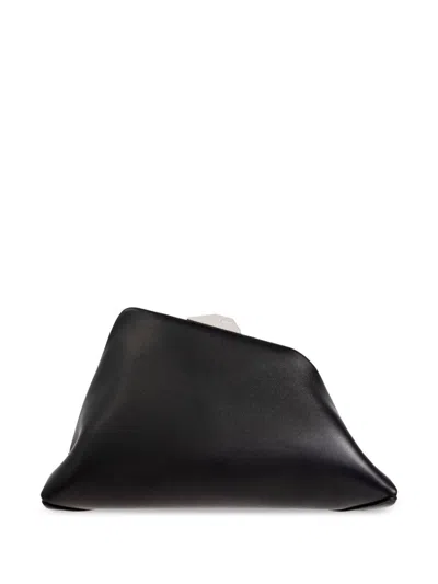 Attico 'day Off' Leather Bag In Black  