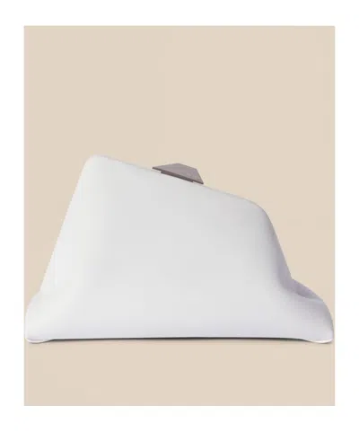 Attico Day Off Leather Shoulder Bag In White