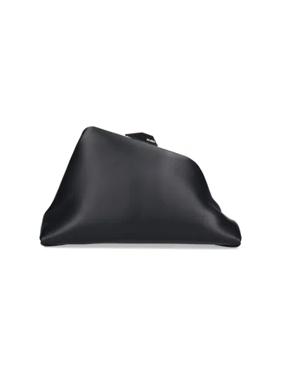 Attico Geometric Shoulder Bag In Black