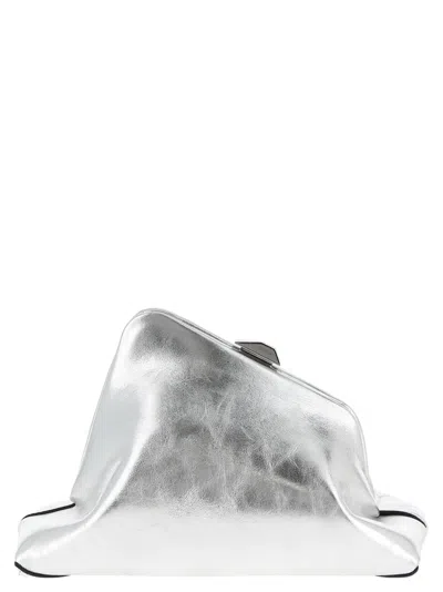 Attico Day Off Small Clutch In Silver