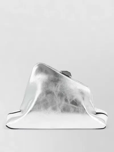 Attico Daytime Escape Small Clutch Metallic Strap