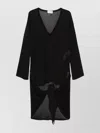 Attico Deep V-neck Sheer Fabric Tie Detail