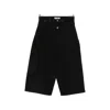 Attico Wide-leg Cropped Jeans In Black