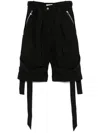 Attico Wide Bermuda Shorts In Black