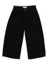 Attico Wide-leg Denim Cotton Trousers In Black