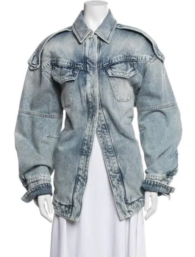 Pre-owned Attico Denim Jacket W/ Tags In Blue