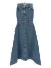 Attico Denim Skirt With Cut Out Detail