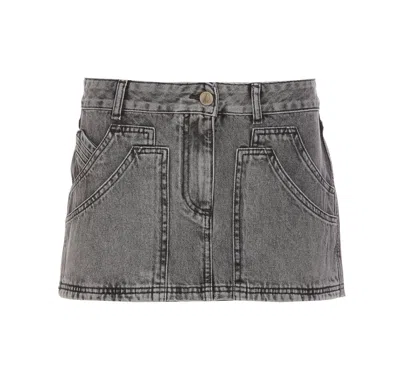 ATTICO DENIM MINI SKIRT