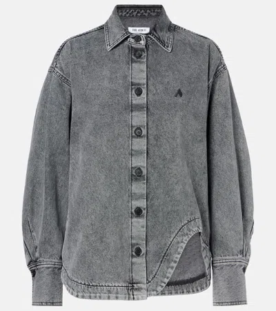 Attico Denim Shirt In Gray