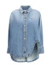 Attico Denim Shirt In Blue