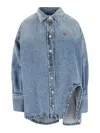 Attico Denim Shirt In Blue