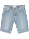 Attico Denim Sky Blue Bermuda Shorts In Blue