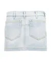 Attico Sky Blue Abra Mini Denim Skirt In White