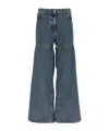 Attico Light Blue Cut-out Jeans In Blue