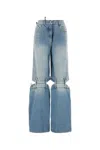 Attico Wide-leg Jeans With Cut-out Detail