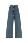 Attico Light Blue Cut-out Jeans In Blue