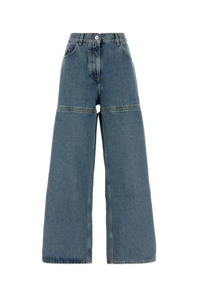Attico Denim Wide-leg Jeans In Blue