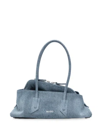 Attico Denim-effect Shoulder Bag In Pattern