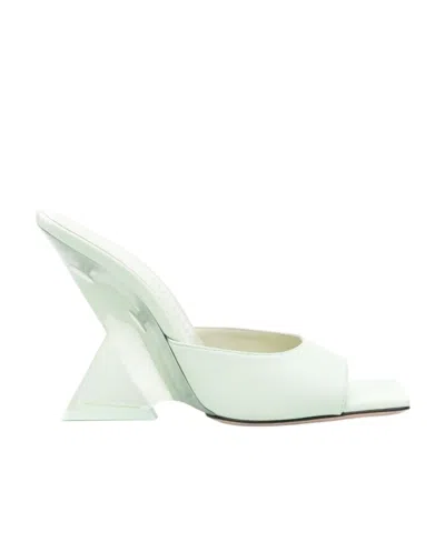 Attico Devon 100 Leather Mules In White