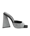 Attico Devon 110 Rhinestone-embellished Mules In Black