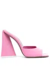 Attico Devon Patent Leather Mules In Pink