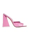 Attico Devon Patent Leather Mules In Pink
