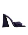 Attico Devon 115mm Patent-leather Mules In Black