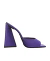 Attico Devon 115mm Satin Sandals In Blue