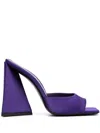 Attico Devon 115mm Satin Sandals In Purple