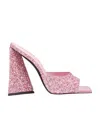 Attico Devon 115mm Sequin-embellished Mules In Pink