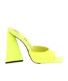 Attico Devon 115mm Slip-on Mules In Yellow