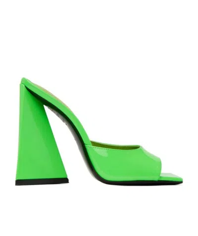 Attico Devon 120mm Sandals In Green