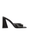 Attico Devon 85mm Patent-leather Mules In Black