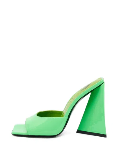 Pre-owned Attico Devon Block-hell Sandals In Green