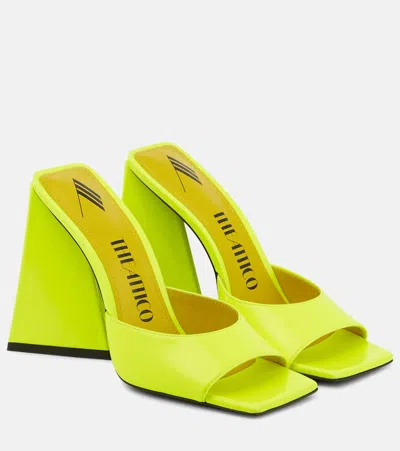 Attico Devon Patent Faux Leather Sandals In Yellow