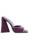 Attico Turquoise Velvet High Flat With Pyramid Heel For Women