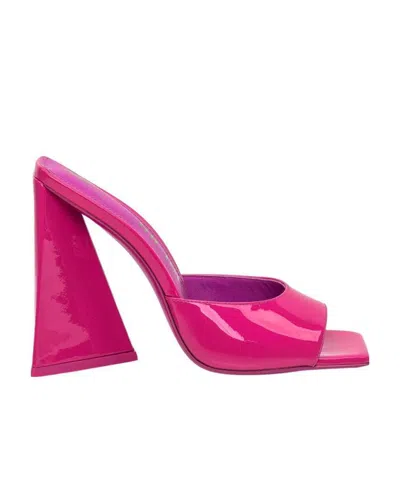Attico Devon Sandals With Square Head And High Heels In Pink