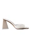 Attico Devon Satin Mules In White