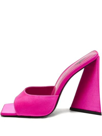 Pre-owned Attico Devon Satin Sandals In Pink