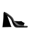 Attico Devon 85mm Patent-leather Mules In Black